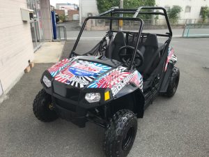 ポラリスRZR 170 EFI オフロードバギー オリジナルデカール製作施工